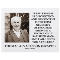 Thomas Edison Restlessness Discontent Progress flyers