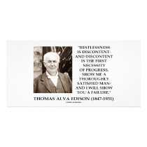 Thomas Edison Restlessness Discontent Progress photo cards by wordsunwords Thomas Edison Restlessness Discontent Progress photo cards