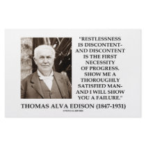 Thomas Edison Restlessness Discontent Progress stationery