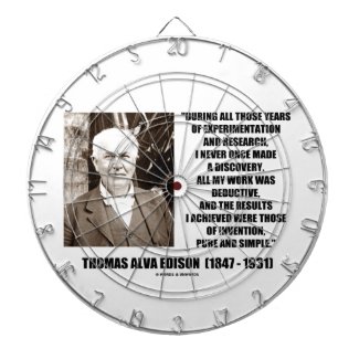 Thomas Edison Results Invention Pure Simple Quote Dart Board