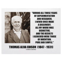 Thomas Edison Results Invention Pure Simple Quote letterhead