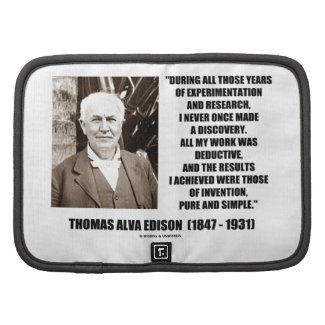 Thomas Edison Results Invention Pure Simple Quote Organizer