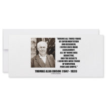 Thomas Edison Results Invention Pure Simple Quote rack cards