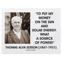 Thomas Edison Sun Solar Energy Source Of Power flyers