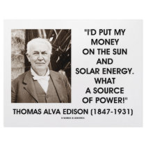 Thomas Edison Sun Solar Energy Source Of Power letterhead