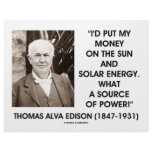 Thomas Edison Sun Solar Energy Source Of Power Letterhead Template