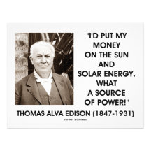 Thomas Edison Sun Solar Energy Source Of Power Letterhead Template