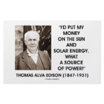Thomas Edison Sun Solar Energy Source Of Power Stationery Paper
