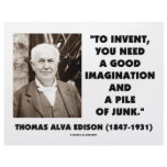 Thomas Edison To Invent Imagination Pile Of Junk Personalized Letterhead