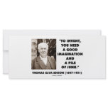 Thomas Edison To Invent Imagination Pile Of Junk rack cards