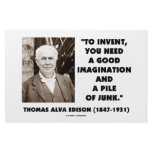 Thomas Edison To Invent Imagination Pile Of Junk stationery