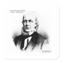 Thomas Fuller "Best Sermon" Wisdom Quote Gifts Square Stickers