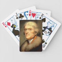 Thomas Jefferson by Rembrandt Peale Circa 1805 Bicycle Poker Deck