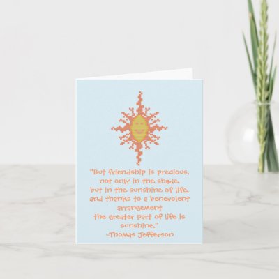 Friendship Quote Card by