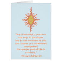 Thomas Jefferson Friendship Quote Card cards