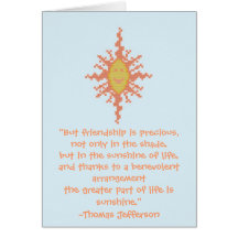 Thomas Jefferson Friendship Quote Card