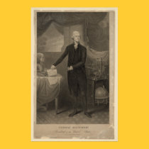 THOMAS JEFFERSON Lithograph by Cornelius Tiebout posters