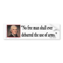 Thomas Jefferson on Gun Rights Bumper Stickers