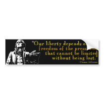 Thomas Jefferson "Our Liberty" Bumper Sticker bumper stickers