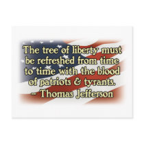 Thomas Jefferson Patriots and Tyrants Post Cards