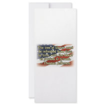 Thomas Jefferson Patriots and Tyrants Custom Rack Card
