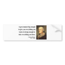 Thomas Jefferson Quote 1c Bumper Sticker