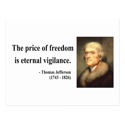 Thomas Jefferson Quote 2c Postcard | Zazzle