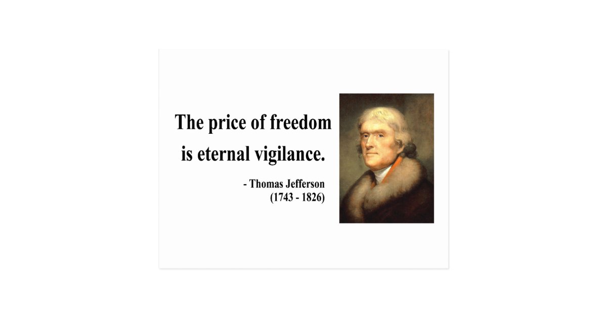 Thomas Jefferson Quote 2c Postcard | Zazzle