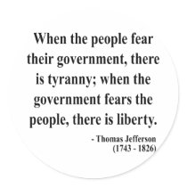 Thomas Jefferson Quote 5a stickers by liberty_store Thomas Jefferson Quote 5a stickers