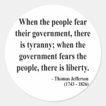 Thomas Jefferson Quote 5a Sticker