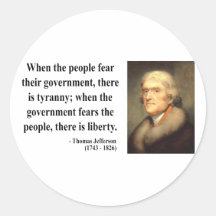 Thomas Jefferson Quote 5c Round Stickers