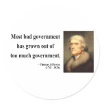 Thomas Jefferson Quote 7c Round Sticker