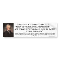 THOMAS JEFFERSON QUOTE BUMPER STICKERS
