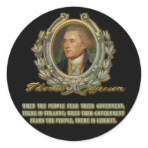 Thomas Jefferson Quote:  Government & the People Stickers