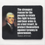 Thomas Jefferson Quote Mouse Pads