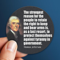 Thomas Jefferson Quote Sticker