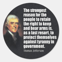 Thomas Jefferson Quote Sticker