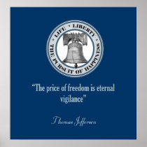 Thomas Jefferson Quote (Vigilance) Posters