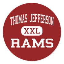 Thomas Jefferson - Rams - Middle - Rockaway stickers by customteamsportswear Thomas Jefferson - Rams - Middle - Rockaway stickers