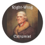 thomas jefferson right-wing rightwing extremist round stickers
