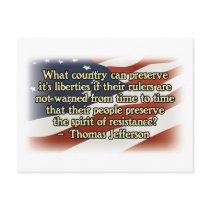 Thomas Jefferson Spirit of Resistance Postcards