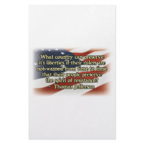 Thomas Jefferson Spirit of Resistance Custom Stationery