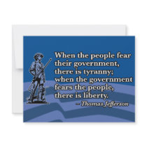 Thomas Jefferson, When people fear Government v2 invitations by RightWingGifts Thomas Jefferson, When people fear Government v2 invitations