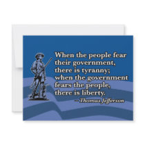 Thomas Jefferson, When people fear Government v2 invitations
