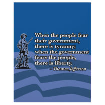 Thomas Jefferson, When people fear Government v2 Letterhead