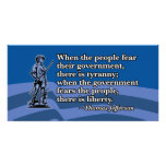 Thomas Jefferson, When people fear Government v2 Photo Greeting Card