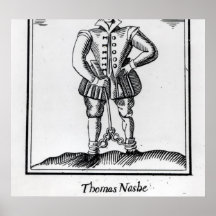 Thomas Nashe , from a pamphlet, pub. in 1597 Print