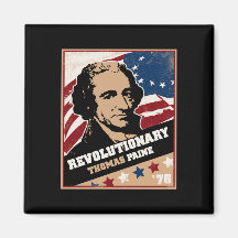Thomas Paine Revolutionary Button Magnets