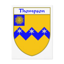 Thompson Coat of Arms/Family Crest postcards by NameGame Thompson Coat of Arms/Family Crest postcards