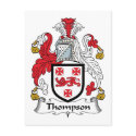 Thompson Family Crest postcards